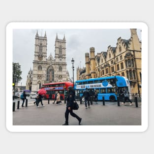 Busy London intersection Sticker